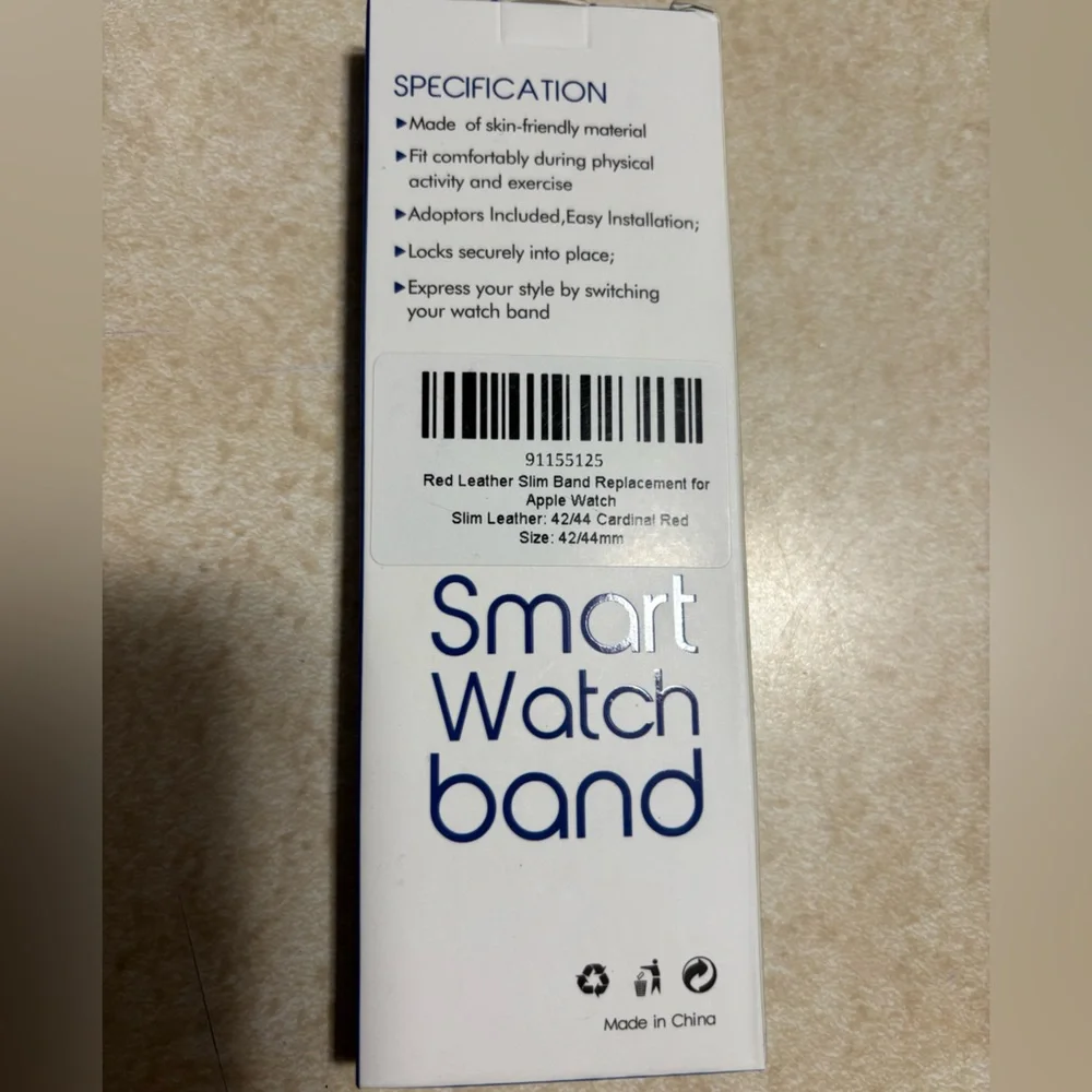 NWT Elegant Burgundy Smart Watch Band